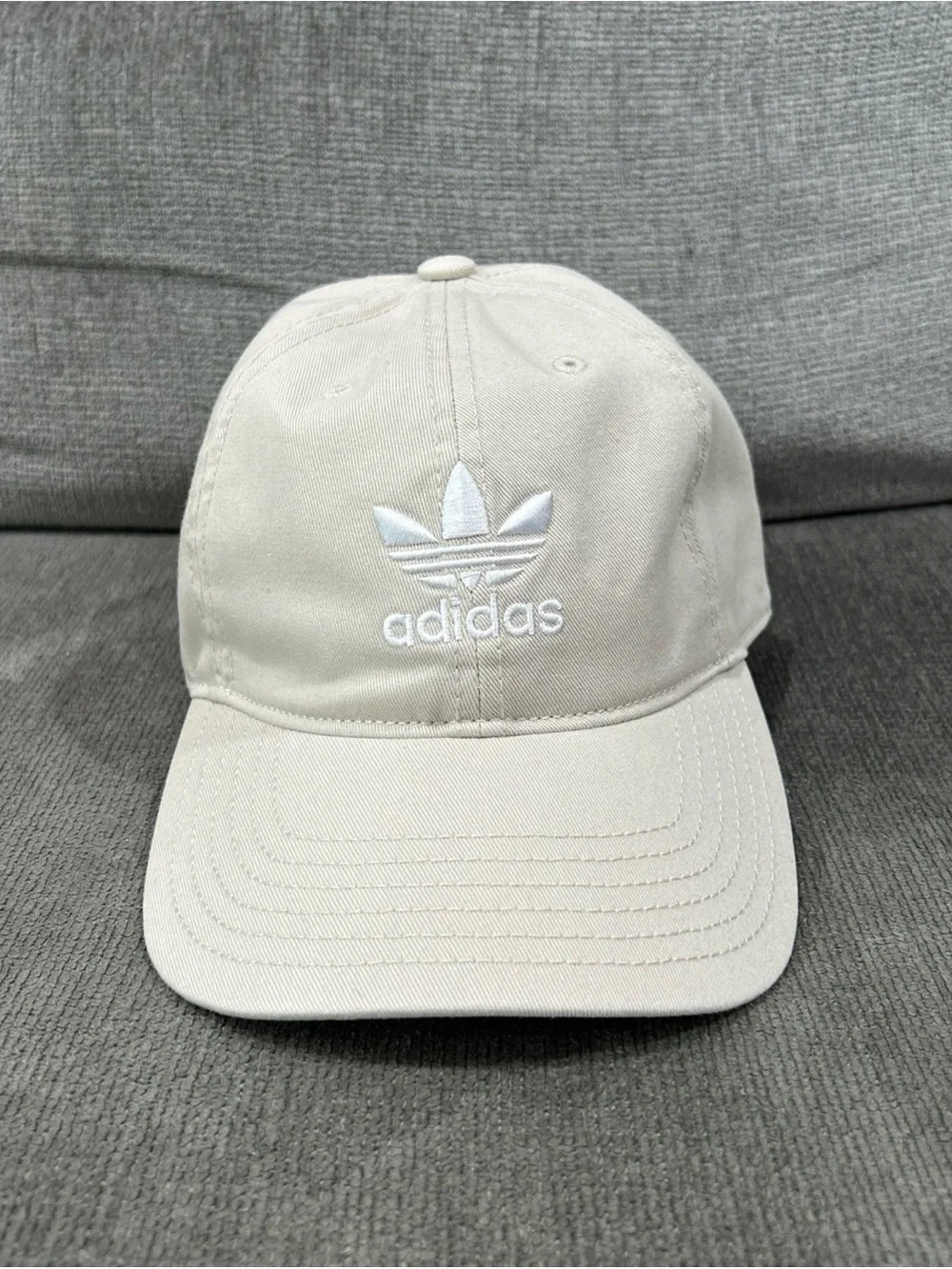 Adidas Baseball Cap Hat Logo Women’s Adjustable Beige Khaki